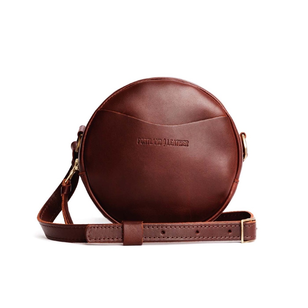 Portland Leather Circle Crossbody - Small